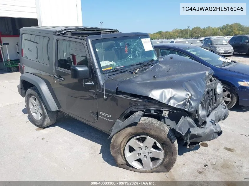 2017 Jeep Wrangler Sport 4X4 VIN: 1C4AJWAG2HL516046 Lot: 40393308