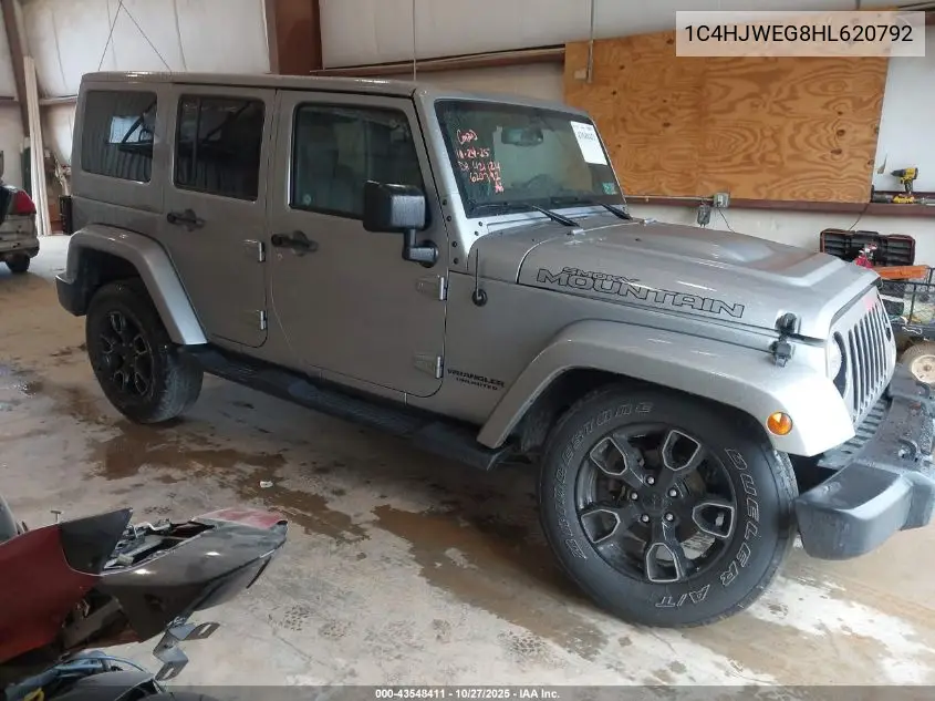 1C4HJWEG8HL620792 2017 Jeep Wrangler Unlimited Smoky Mountain 4X4