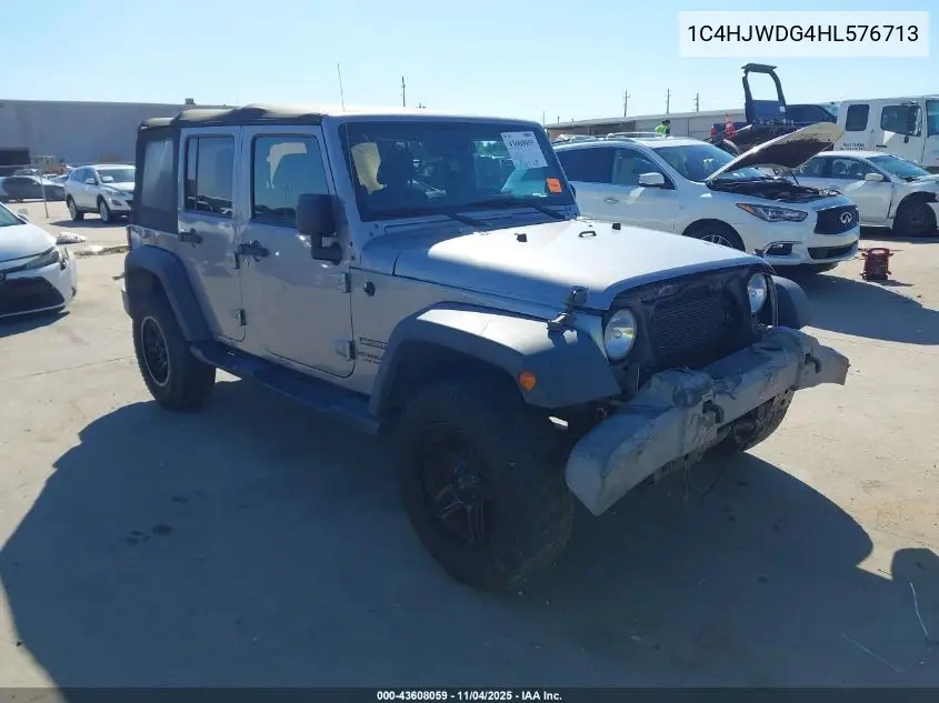1C4HJWDG4HL576713 2017 Jeep Wrangler Unlimited Sport 4X4
