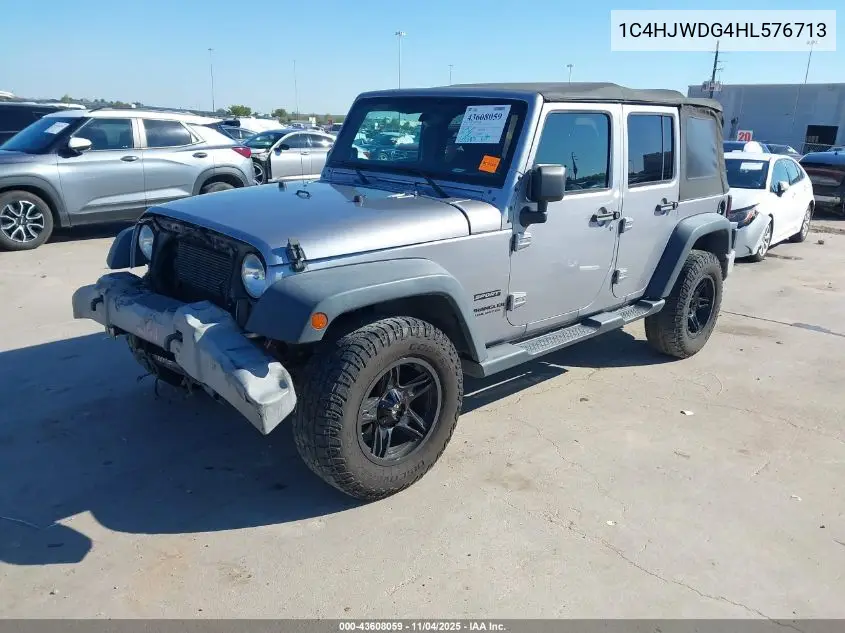 1C4HJWDG4HL576713 2017 Jeep Wrangler Unlimited Sport 4X4