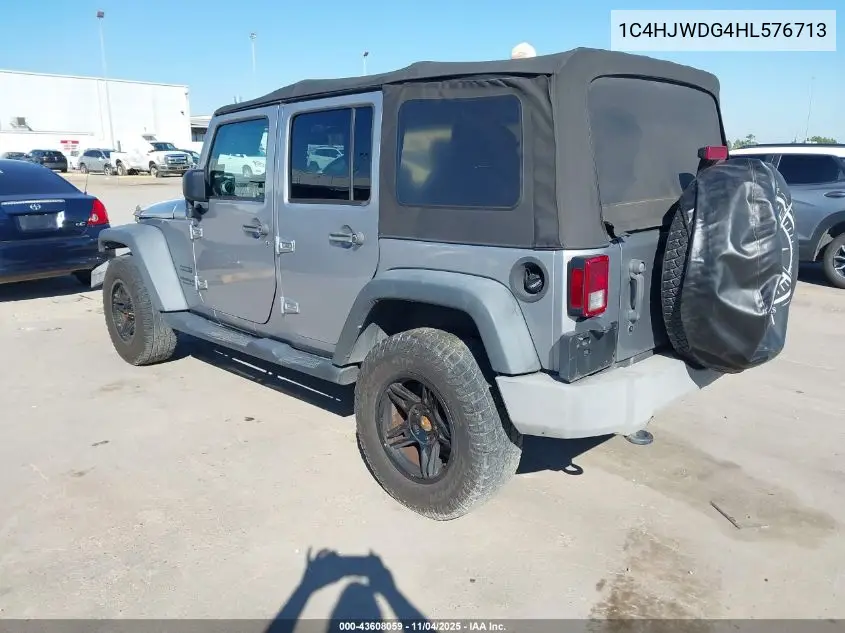 1C4HJWDG4HL576713 2017 Jeep Wrangler Unlimited Sport 4X4