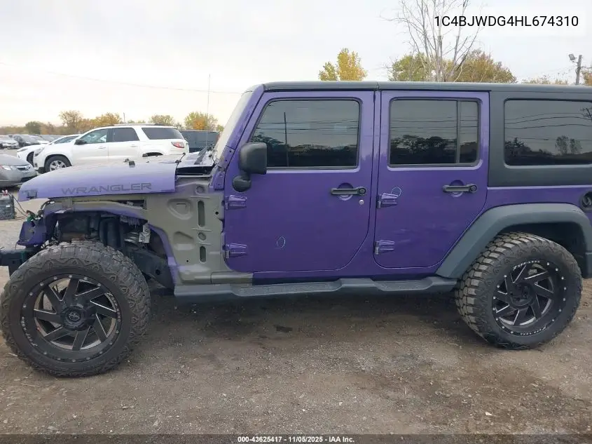 1C4BJWDG4HL674310 2017 Jeep Wrangler Unlimited Sport 4X4