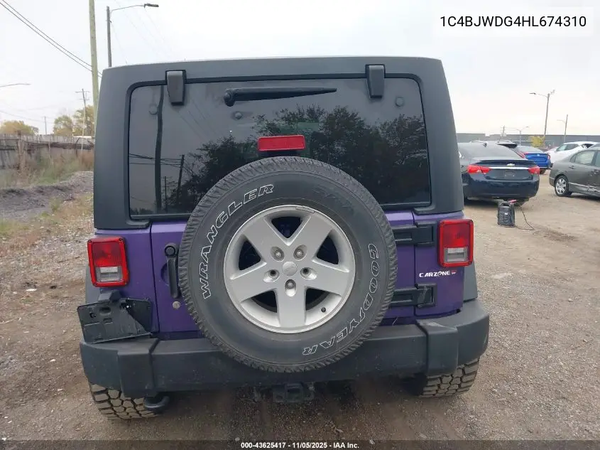1C4BJWDG4HL674310 2017 Jeep Wrangler Unlimited Sport 4X4
