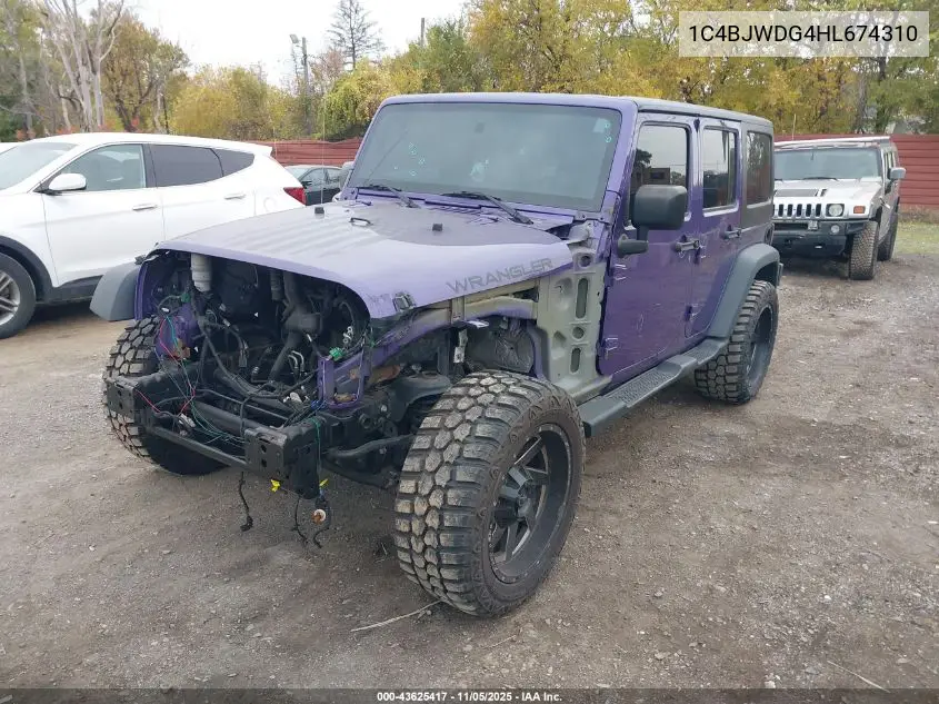 1C4BJWDG4HL674310 2017 Jeep Wrangler Unlimited Sport 4X4