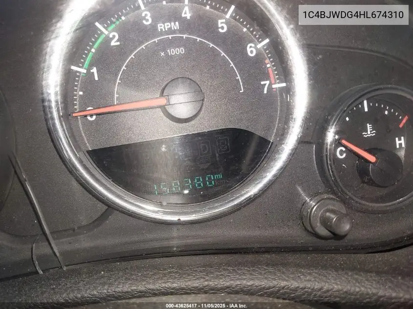 1C4BJWDG4HL674310 2017 Jeep Wrangler Unlimited Sport 4X4