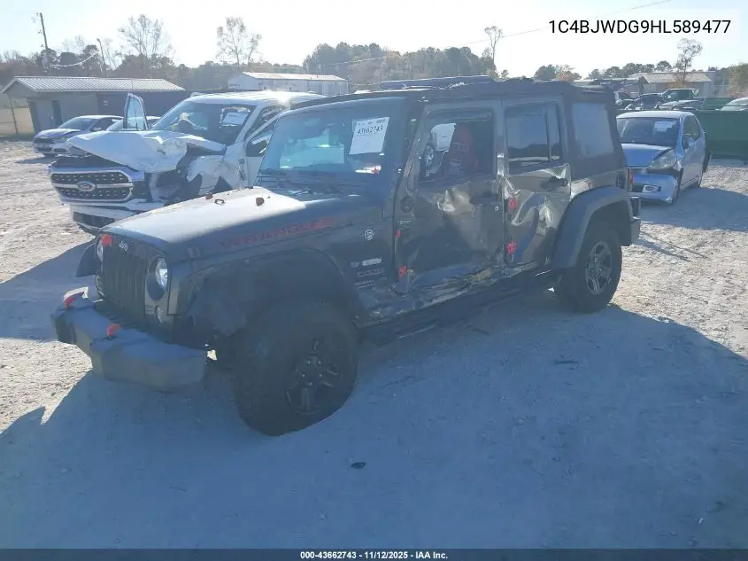 1C4BJWDG9HL589477 2017 Jeep Wrangler Unlimited Sport 4X4