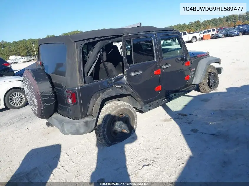 1C4BJWDG9HL589477 2017 Jeep Wrangler Unlimited Sport 4X4