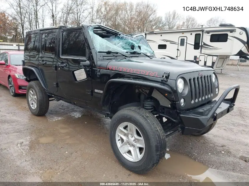 1C4BJWFGXHL748634 2017 Jeep Wrangler Unlimited Rubicon Recon 4X4