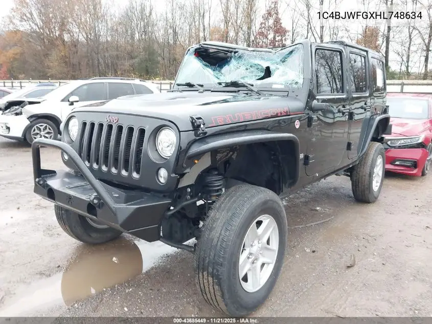 1C4BJWFGXHL748634 2017 Jeep Wrangler Unlimited Rubicon Recon 4X4