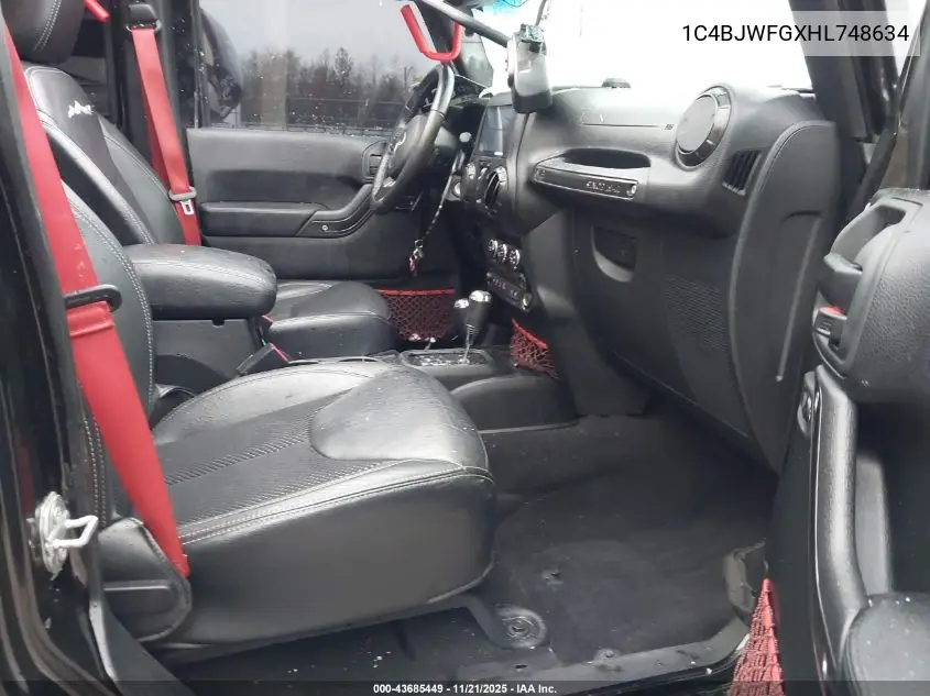 1C4BJWFGXHL748634 2017 Jeep Wrangler Unlimited Rubicon Recon 4X4