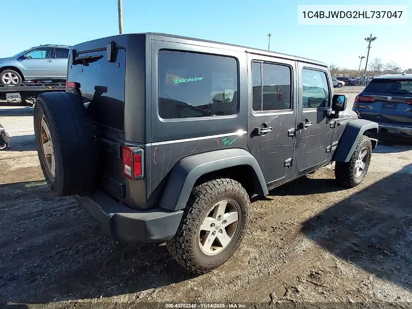 1C4BJWDG2HL737047 2017 Jeep Wrangler Unlimited Sport 4X4