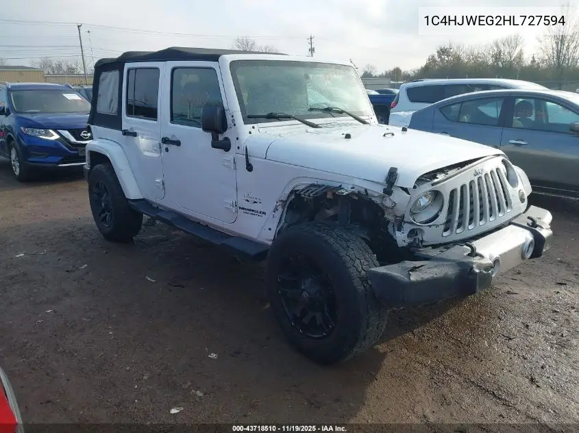 1C4HJWEG2HL727594 2017 Jeep Wrangler Unlimited Sahara 4X4