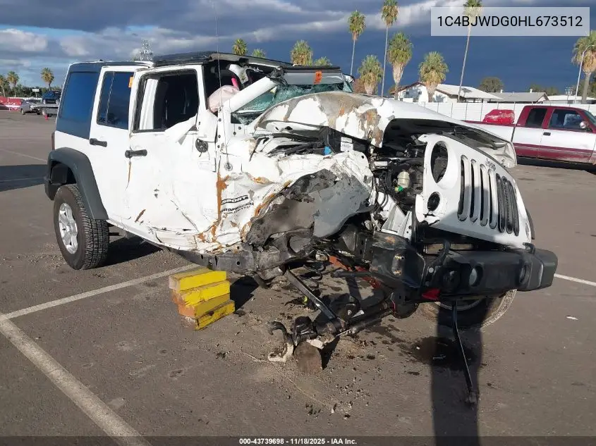 1C4BJWDG0HL673512 2017 Jeep Wrangler Unlimited Sport 4X4