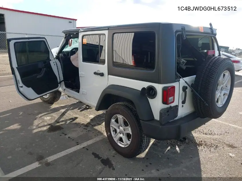 1C4BJWDG0HL673512 2017 Jeep Wrangler Unlimited Sport 4X4