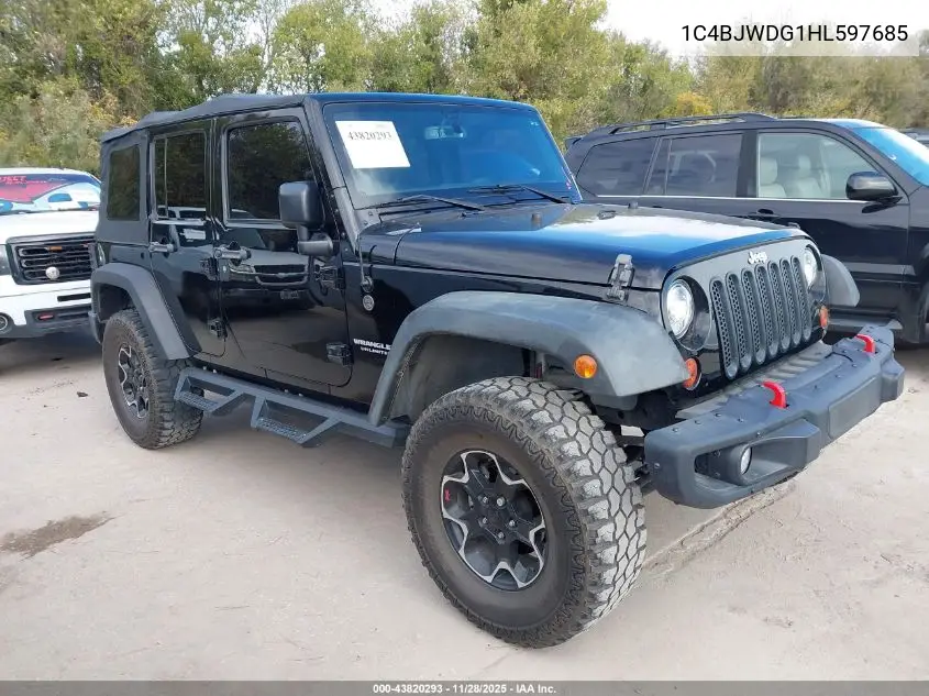 1C4BJWDG1HL597685 2017 Jeep Wrangler Unlimited Sport 4X4