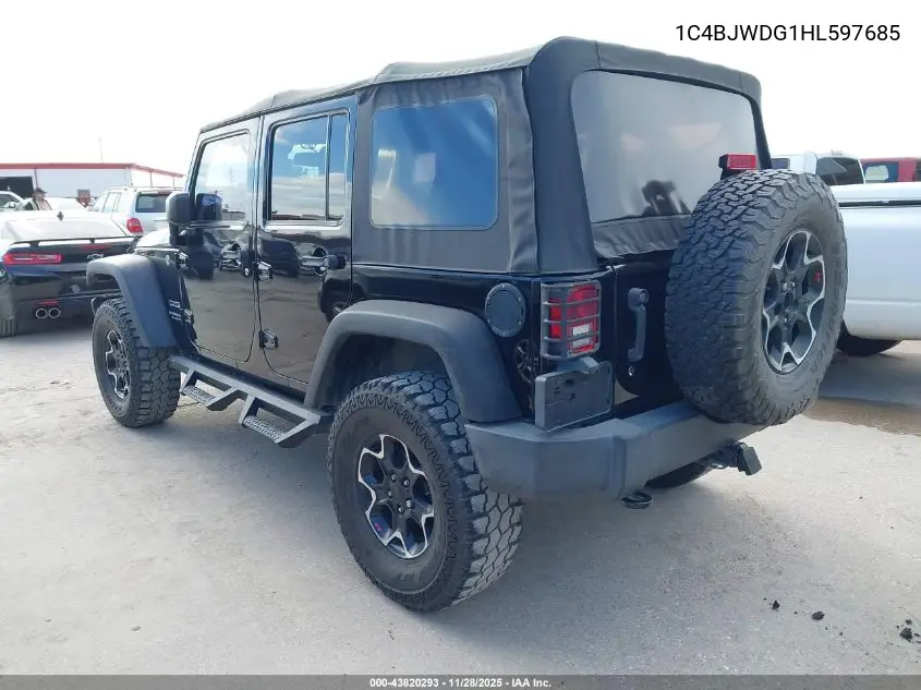 1C4BJWDG1HL597685 2017 Jeep Wrangler Unlimited Sport 4X4