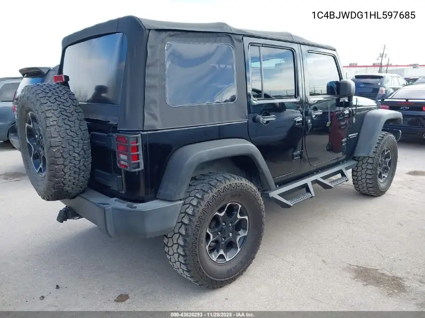 1C4BJWDG1HL597685 2017 Jeep Wrangler Unlimited Sport 4X4