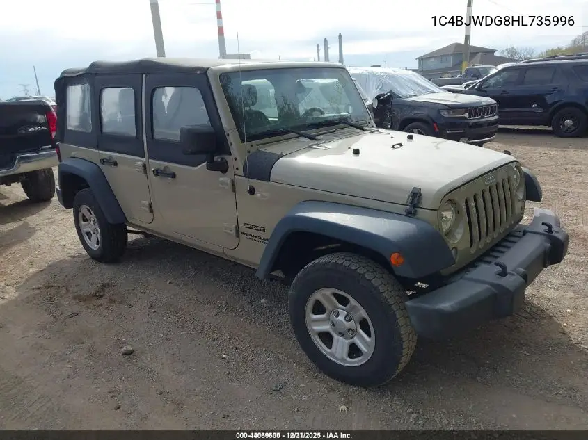 1C4BJWDG8HL735996 2017 Jeep Wrangler Unlimited Sport 4X4