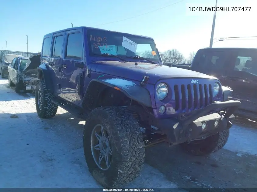 1C4BJWDG9HL707477 2017 Jeep Wrangler Unlimited Sport 4X4