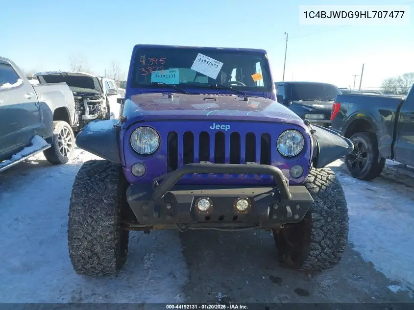 1C4BJWDG9HL707477 2017 Jeep Wrangler Unlimited Sport 4X4
