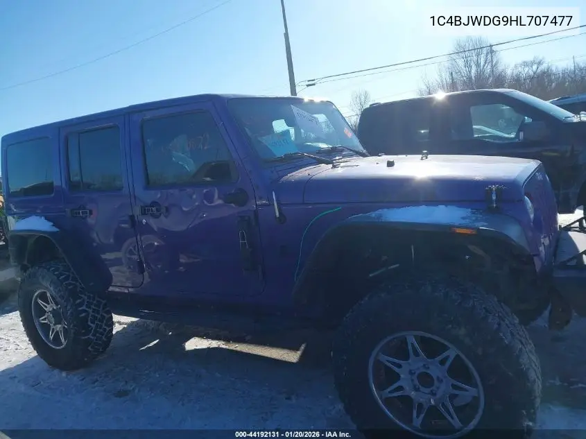 1C4BJWDG9HL707477 2017 Jeep Wrangler Unlimited Sport 4X4