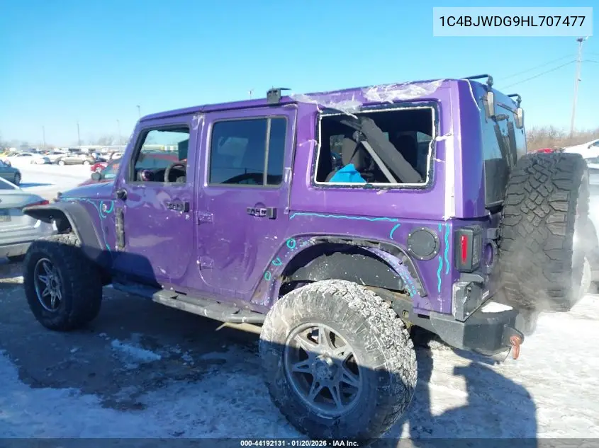 1C4BJWDG9HL707477 2017 Jeep Wrangler Unlimited Sport 4X4