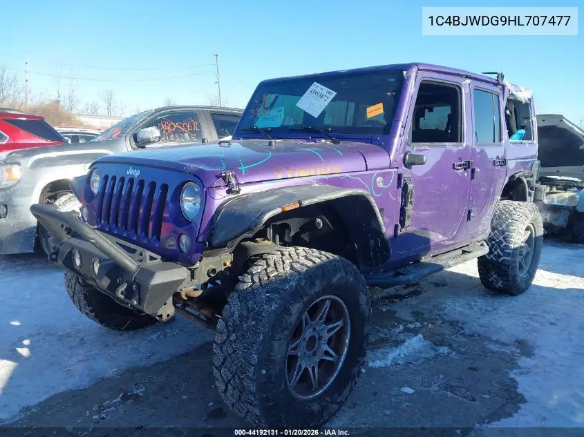 1C4BJWDG9HL707477 2017 Jeep Wrangler Unlimited Sport 4X4