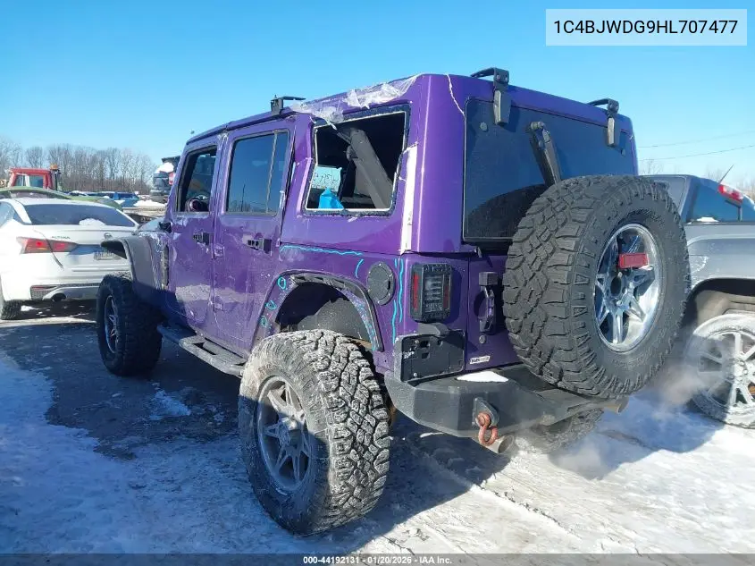 1C4BJWDG9HL707477 2017 Jeep Wrangler Unlimited Sport 4X4