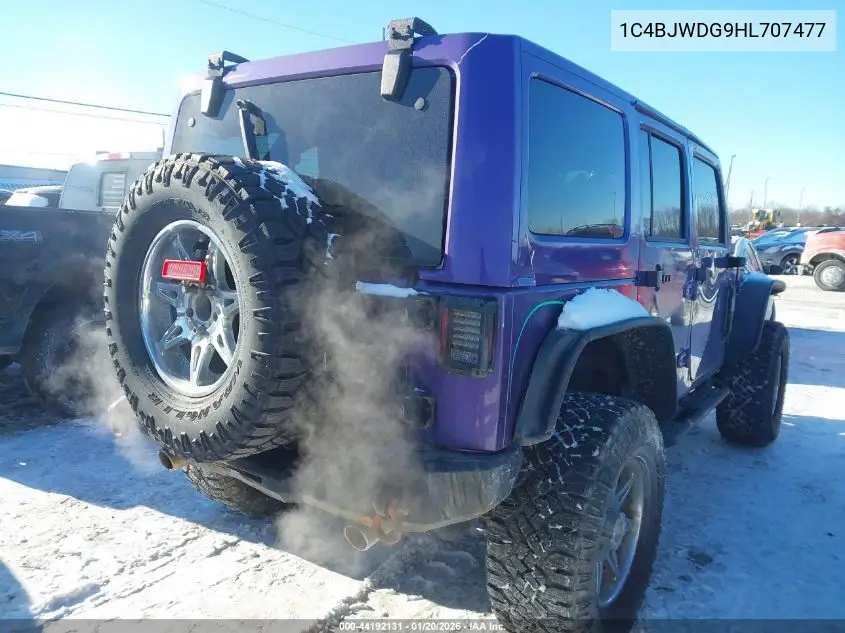 1C4BJWDG9HL707477 2017 Jeep Wrangler Unlimited Sport 4X4