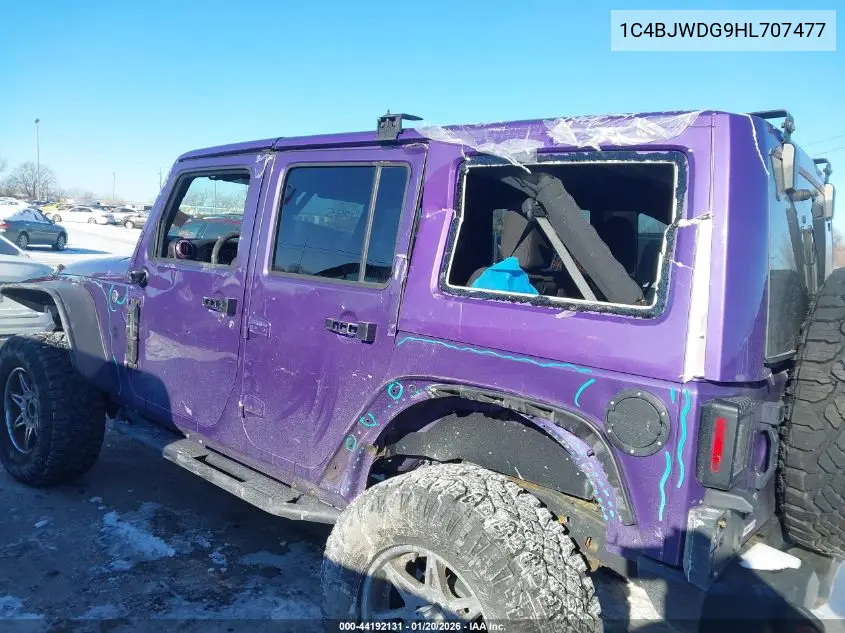 1C4BJWDG9HL707477 2017 Jeep Wrangler Unlimited Sport 4X4