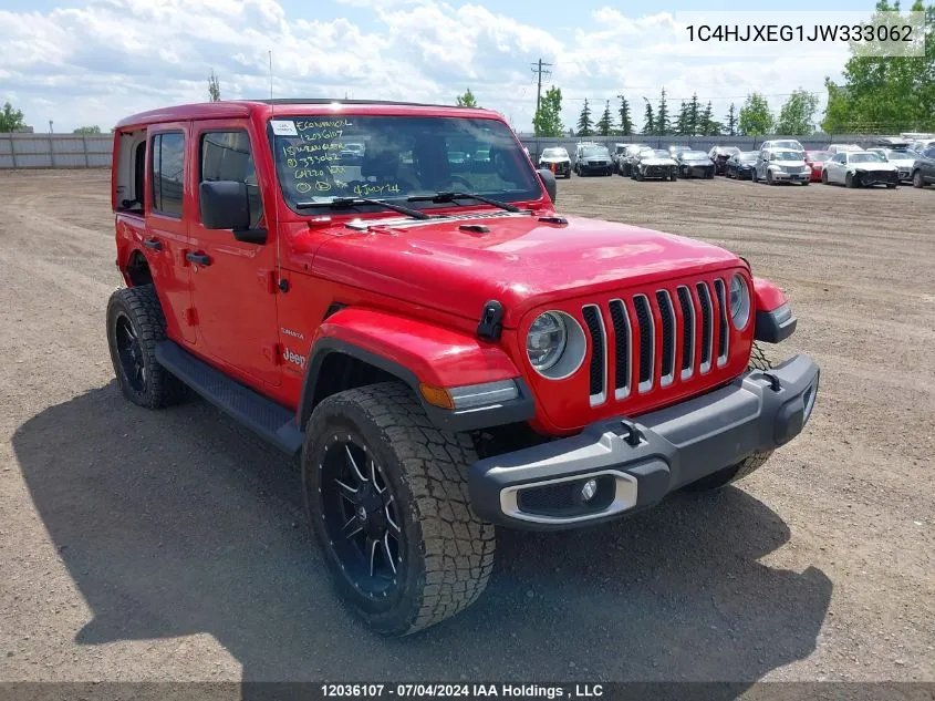 1C4HJXEG1JW333062 2018 Jeep Wrangler Unlimited Sahara