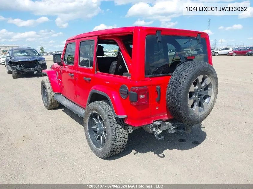 1C4HJXEG1JW333062 2018 Jeep Wrangler Unlimited Sahara