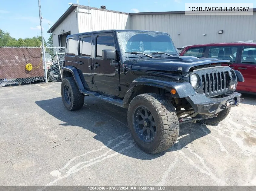 2018 Jeep Wrangler Jk Unlimited Sahara VIN: 1C4BJWEG8JL845967 Lot: 12043246