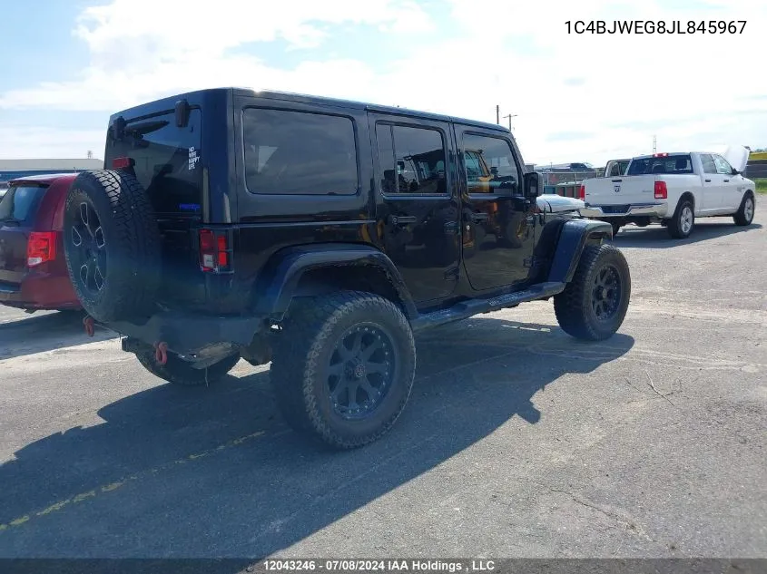 2018 Jeep Wrangler Jk Unlimited Sahara VIN: 1C4BJWEG8JL845967 Lot: 12043246