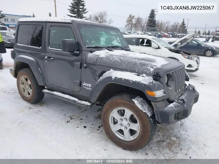 1C4GJXAN8JW225067 2018 Jeep Wrangler Sport
