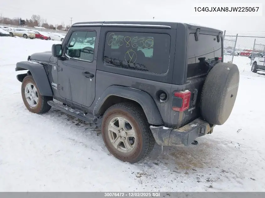 1C4GJXAN8JW225067 2018 Jeep Wrangler Sport