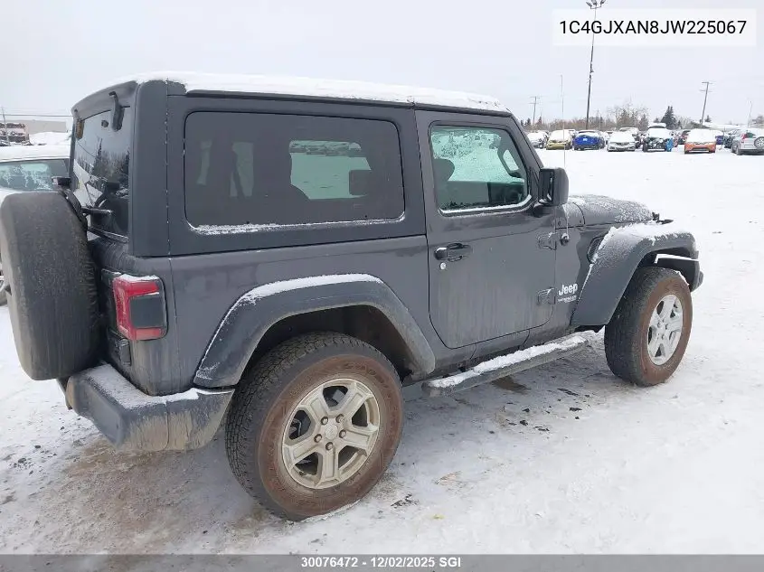 1C4GJXAN8JW225067 2018 Jeep Wrangler Sport