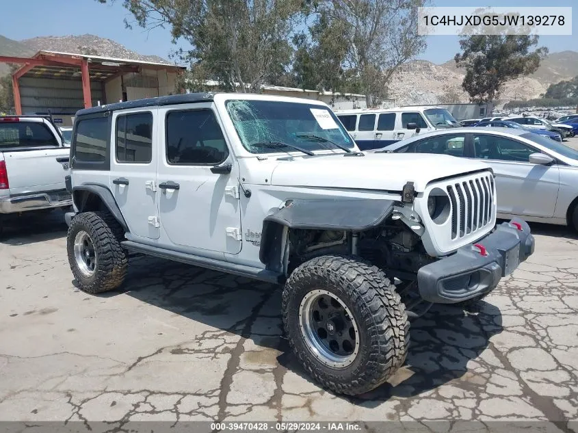 1C4HJXDG5JW139278 2018 Jeep Wrangler Unlimited Sport S 4X4