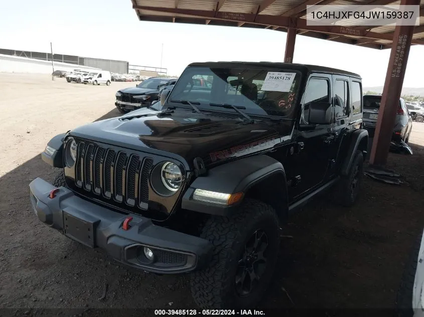 2018 Jeep Wrangler Unlimited Rubicon VIN: 1C4HJXFG4JW159387 Lot: 39485128