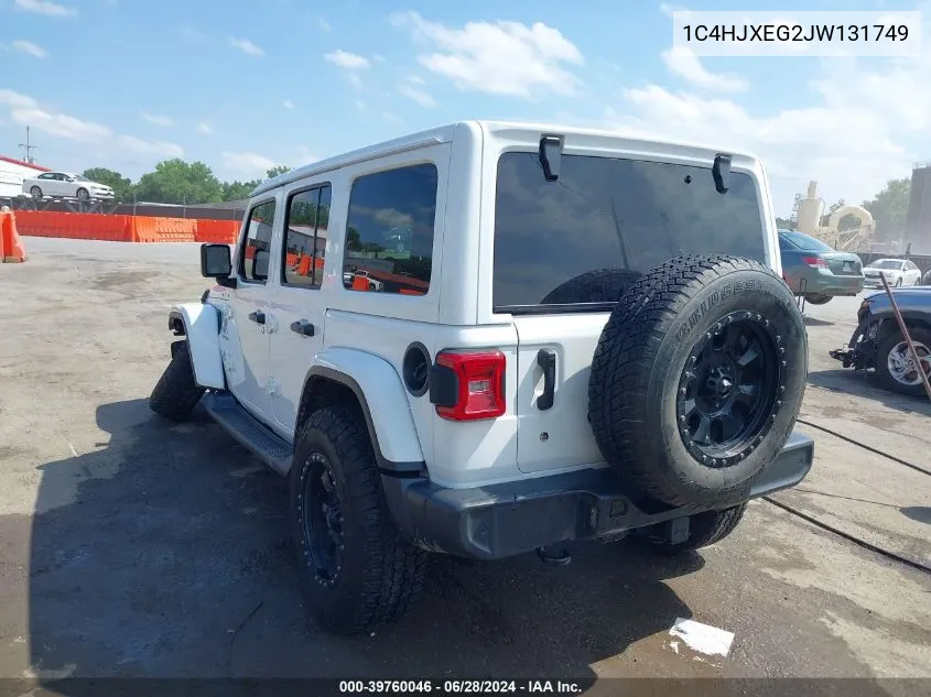 2018 Jeep Wrangler Unlimited Sahara 4X4 VIN: 1C4HJXEG2JW131749 Lot: 39760046