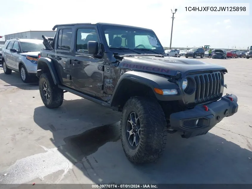 2018 Jeep Wrangler Unlimited Rubicon 4X4 VIN: 1C4HJXFG2JW125898 Lot: 39770774