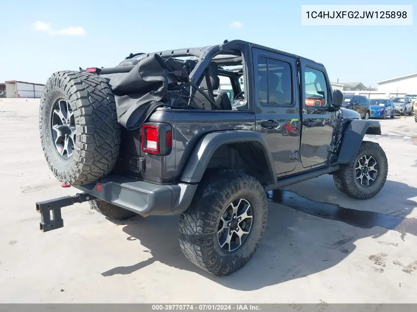 1C4HJXFG2JW125898 2018 Jeep Wrangler Unlimited Rubicon 4X4