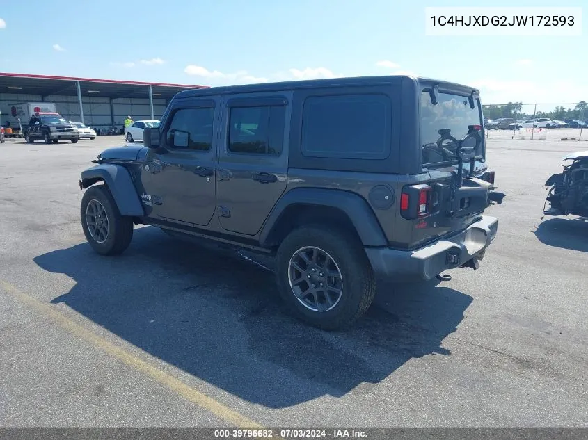 1C4HJXDG2JW172593 2018 Jeep Wrangler Unlimited Sport 4X4