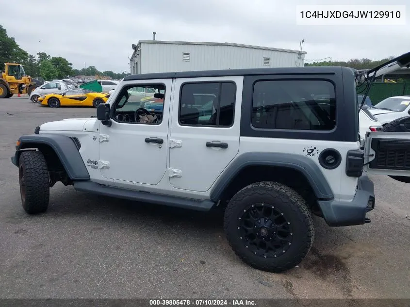 2018 Jeep Wrangler Unlimited Sport S 4X4 VIN: 1C4HJXDG4JW129910 Lot: 39805478