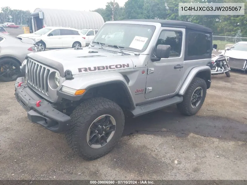 1C4HJXCG3JW205067 2018 Jeep Wrangler Rubicon 4X4