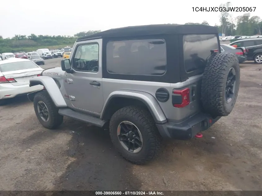 1C4HJXCG3JW205067 2018 Jeep Wrangler Rubicon 4X4