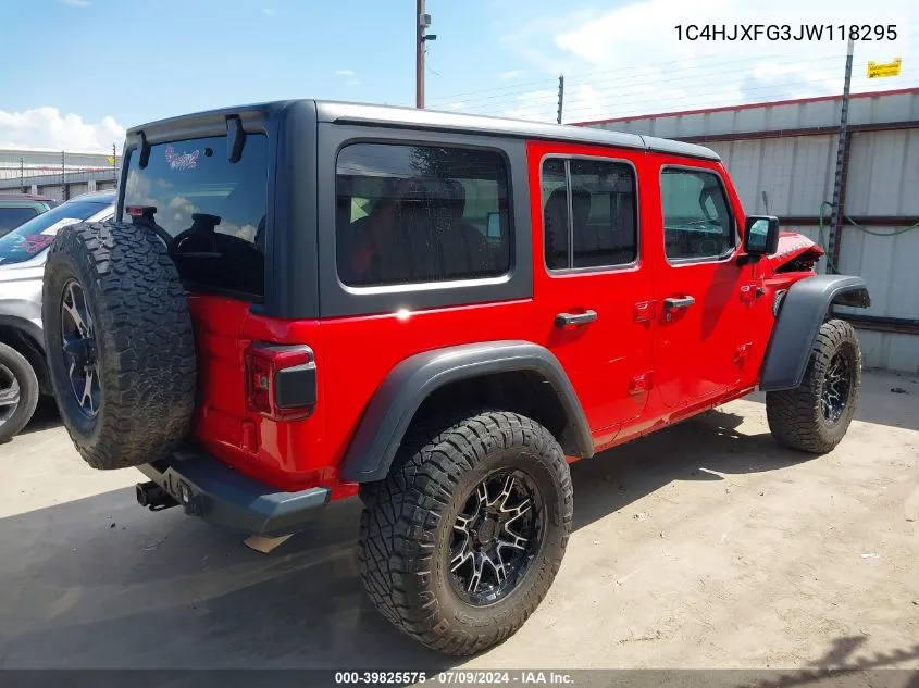 2018 Jeep Wrangler Unlimited Rubicon 4X4 VIN: 1C4HJXFG3JW118295 Lot: 39825575