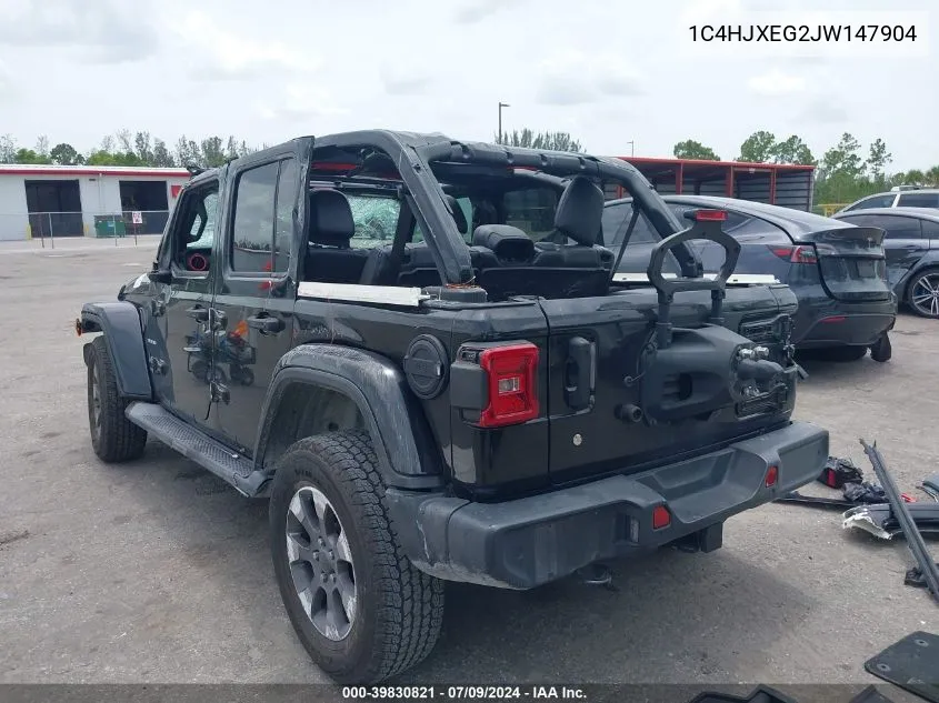 1C4HJXEG2JW147904 2018 Jeep Wrangler Unlimited Sahara 4X4