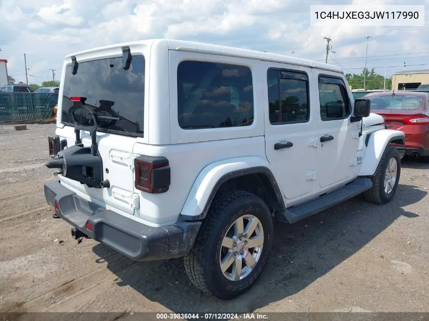 1C4HJXEG3JW117990 2018 Jeep Wrangler Unlimited Sahara 4X4