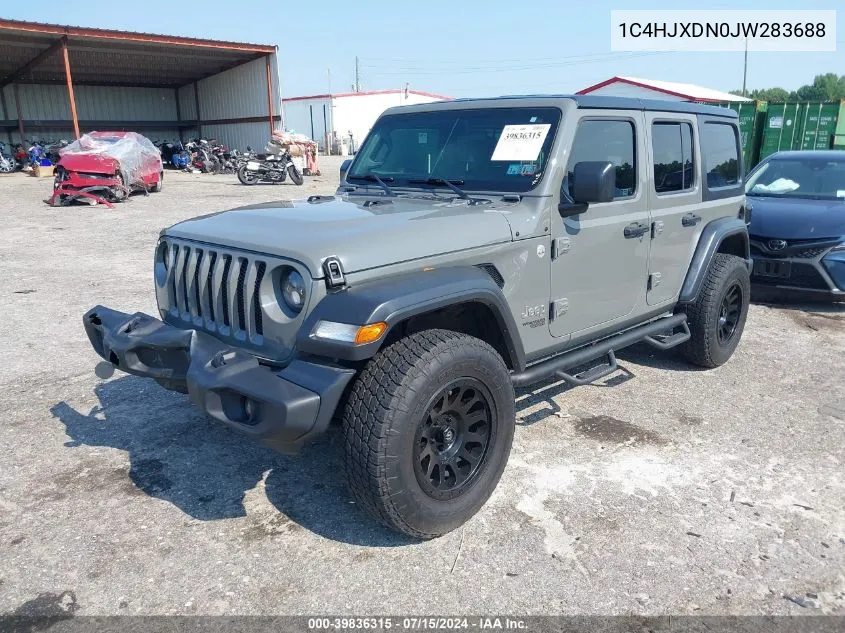 1C4HJXDN0JW283688 2018 Jeep Wrangler Unlimited Sport 4X4